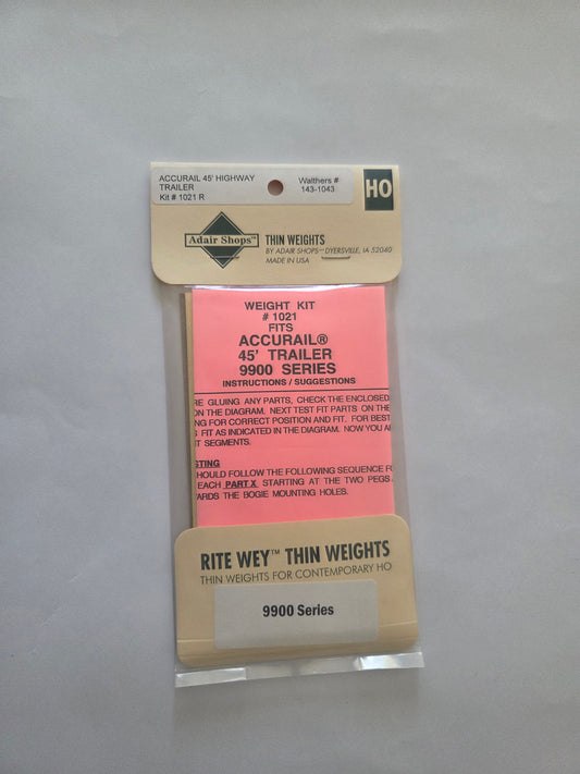 Weight Kit HO for Accurail 45' Highway Trailer