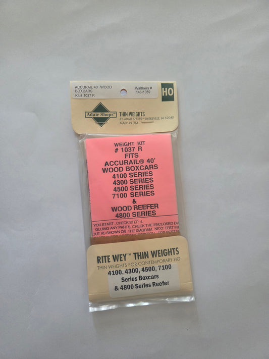 Weight Kit HO for Accurail 40' Wood Boxcars