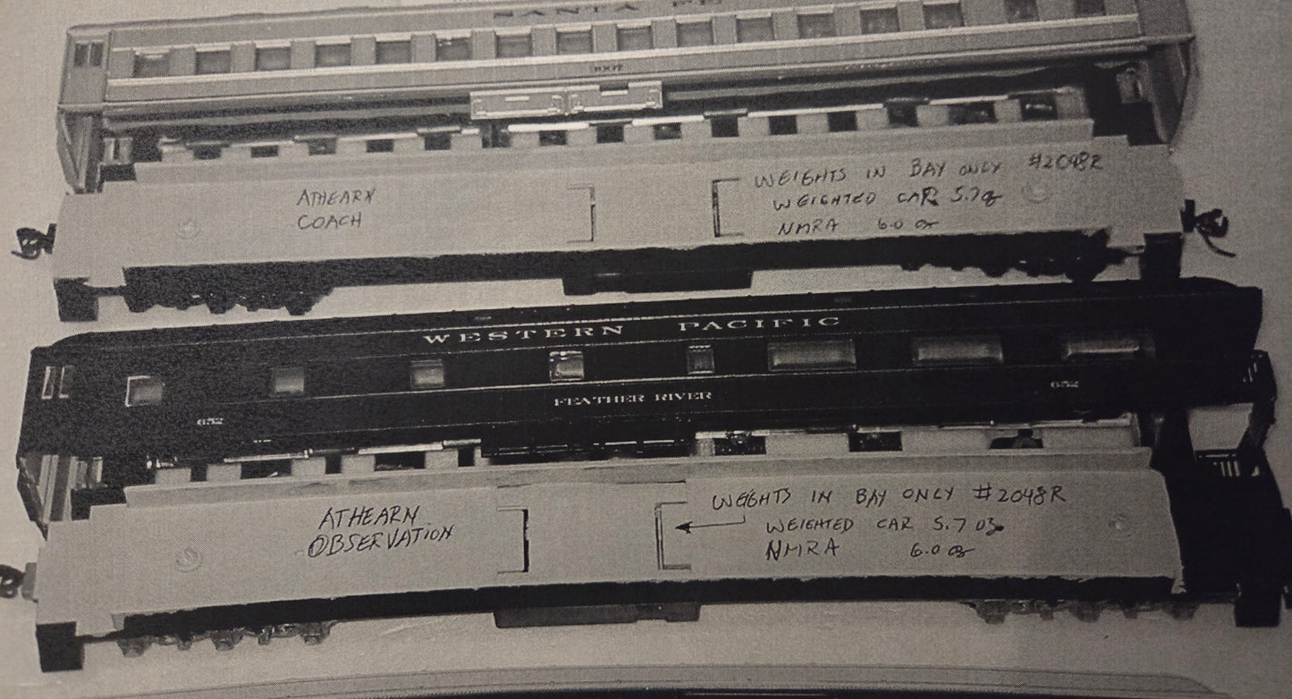 Weight Kit HO Scale Standard Steel Pullman Passenger Car