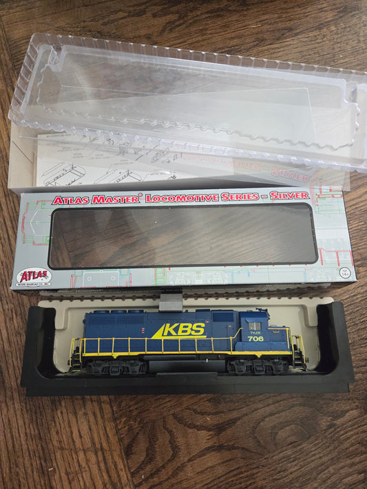 Atlas HO 10000079 Locomotive EMD GP40 Kankakee Beaverville & Southern Custom Painted Weathered