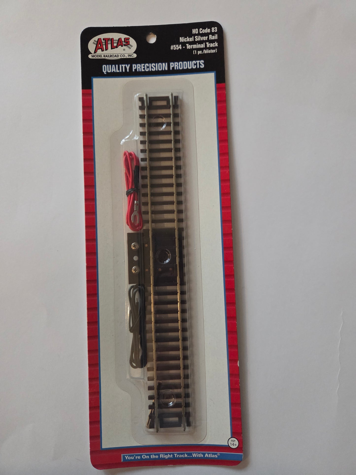 Atlas HO Scale Track Code 83, Nickel Silver Rail Terminal Track with Wire