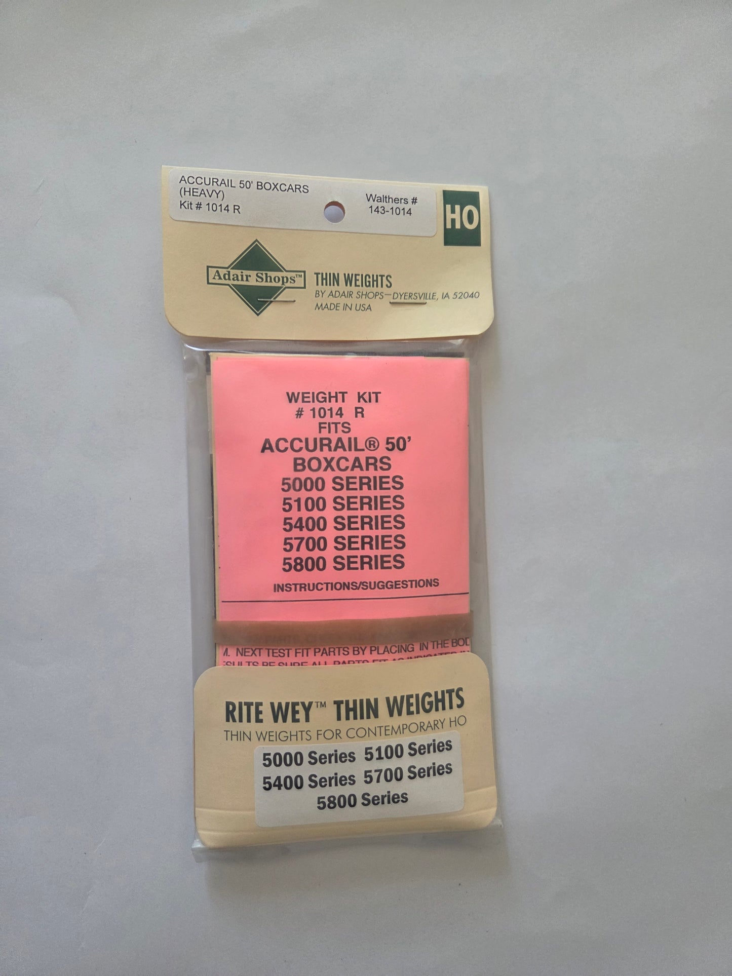 Weight Kit HO for Accurail 50' Boxcars