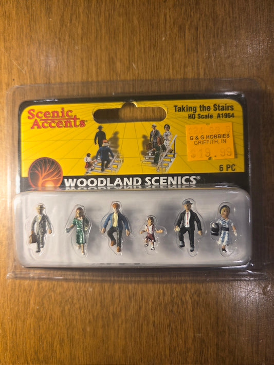 Woodland Scenics HO Scale Scenic Accents Taking the Stairs (pack of 6)