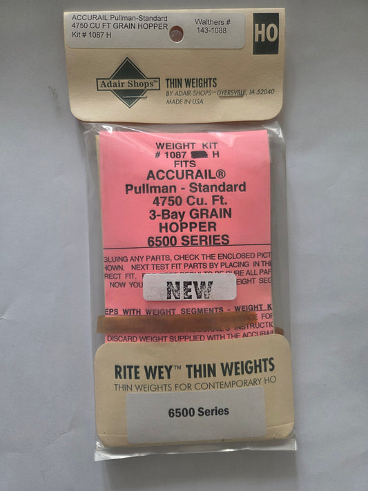 Weight Kit HO for Accurail 4750 Cu Ft Grain Hopper