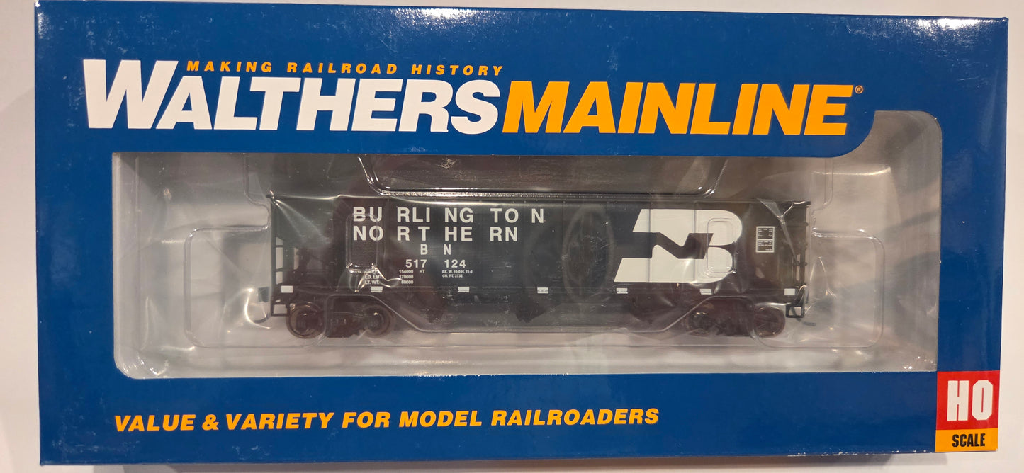 Walthers Mainline HO Scale Open Hopper Burlington Northern #517124 70-ton hopper
