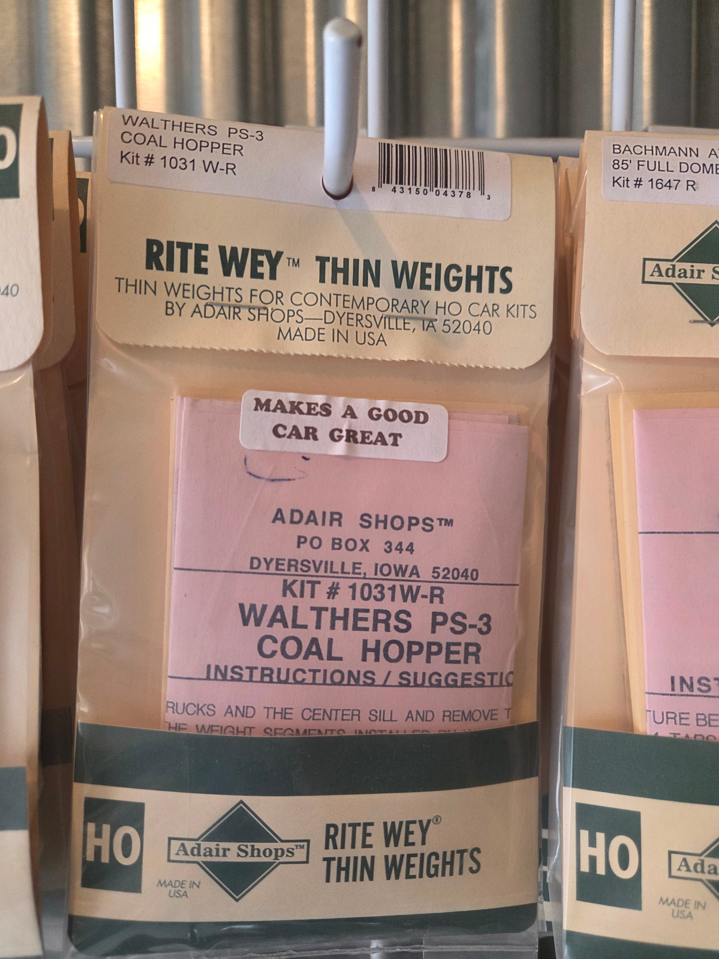 Weight Kit HO for Accurail / Walthers Coal Hopper
