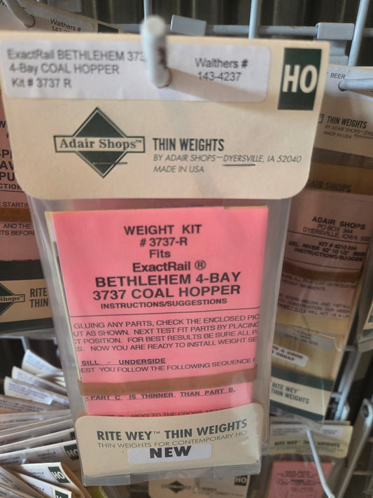 Weight Kit HO for Exact Rail Bethlehem 4-Bay Coal Hopper