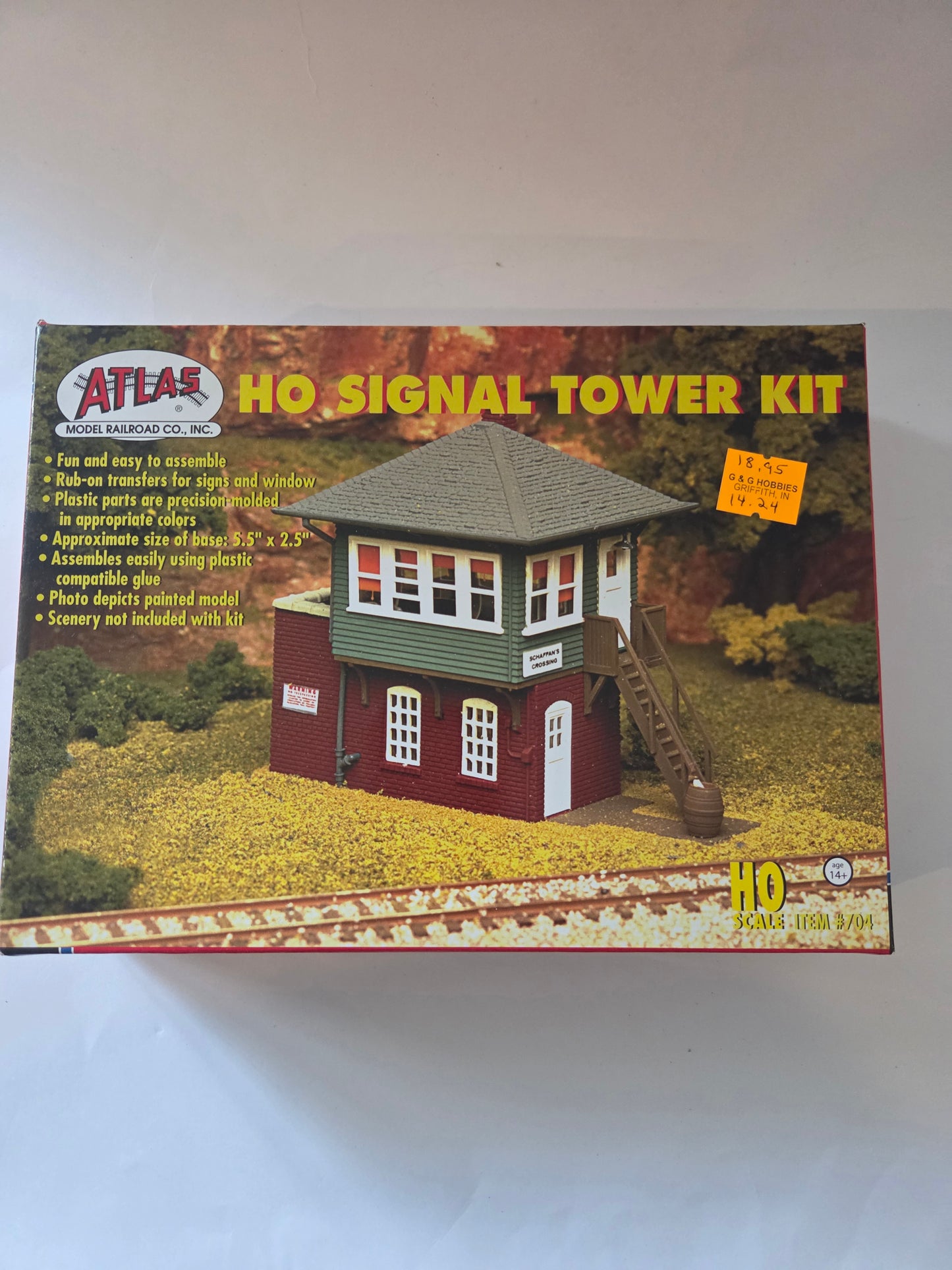 Atlas HO 704 Building Signal Tower Kit - 2-5/8 x 3-1/8" 6.5 x 14cm