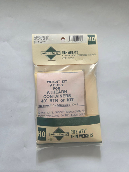 Weight Kit HO for Athearn 40' Containers