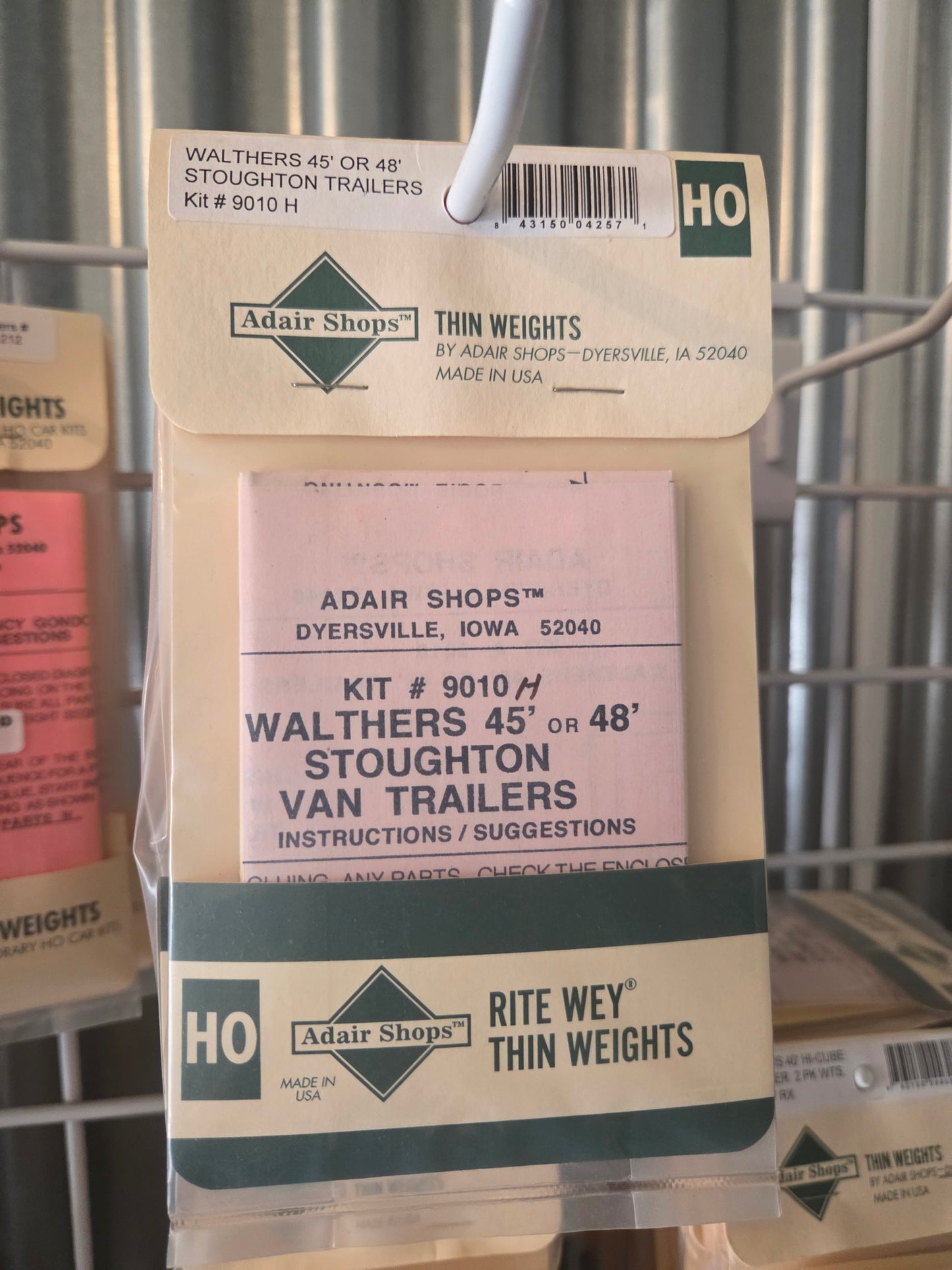 Weight Kit HO for Walthers 45' Or 48' Stoughton Van Trailers