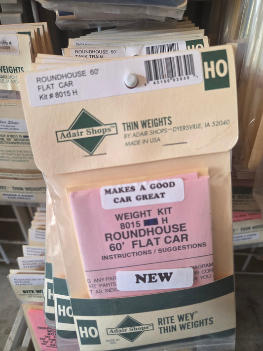 Weight Kit HO for Roundhouse 50' Bathtub Gondola