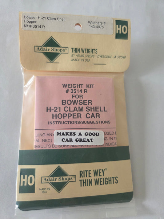 Weight Kit HO for Bowser H-21 Clam Shell Hopper Car