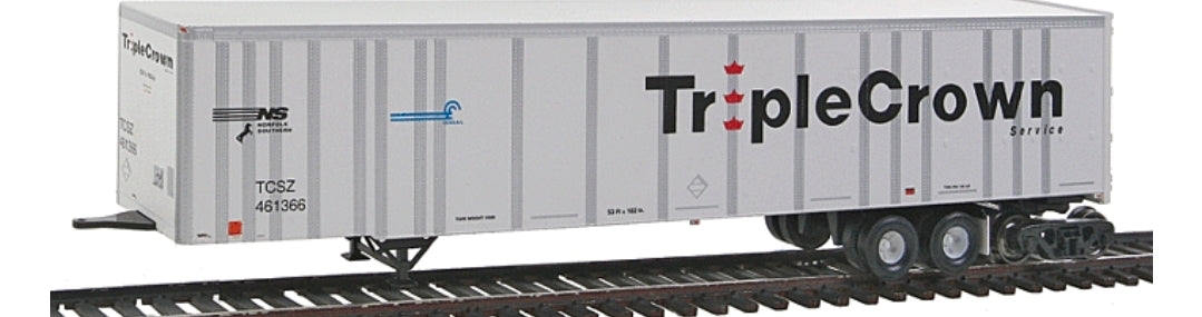 Bowser HO 40812 Roadrailer 53' Plate-Wall Roadrailer - Assembled - Executive Line, White, Large Logo
 Norfolk Southern/Conrail #461366