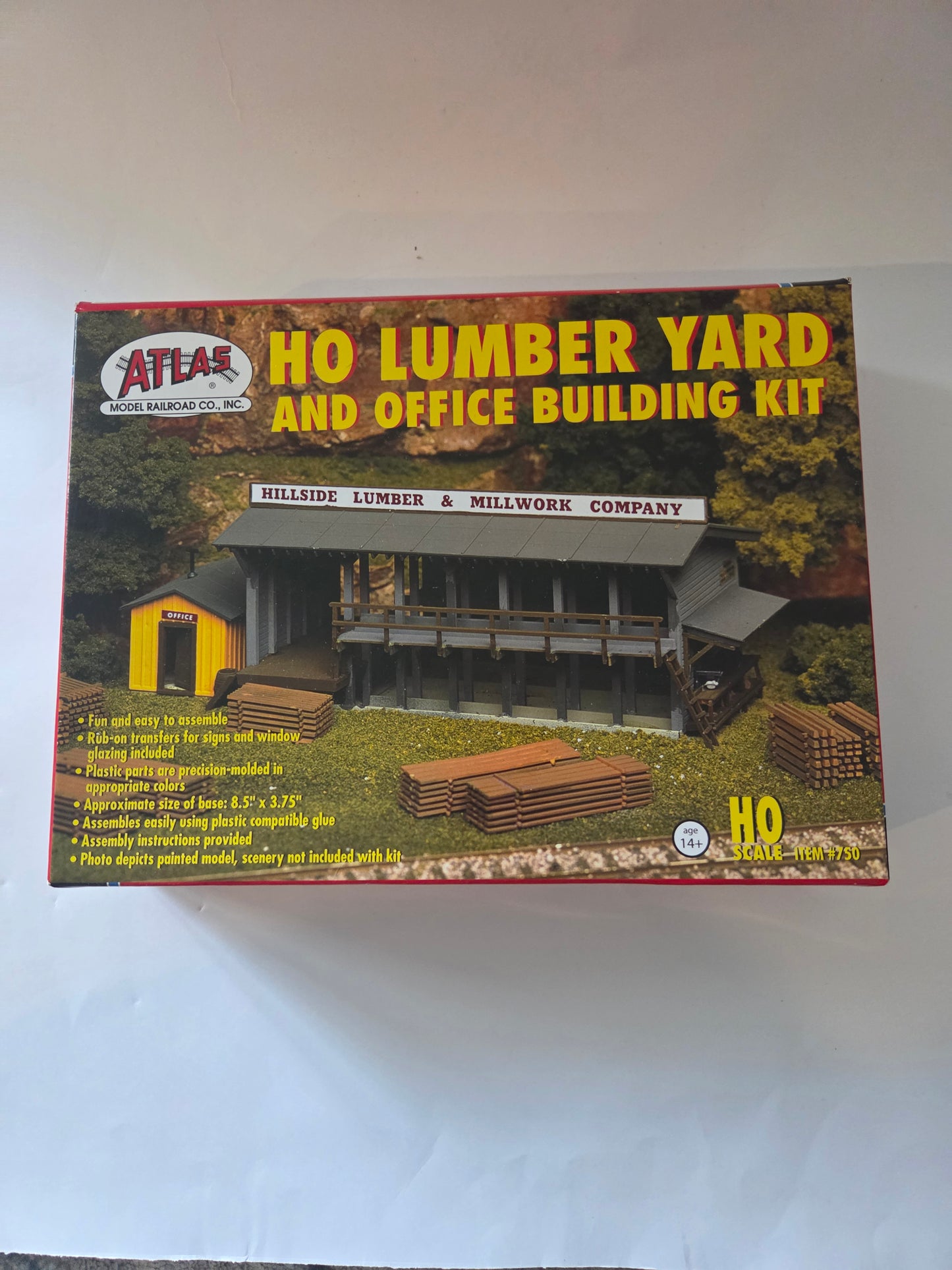 Atlas HO 750 Building Lumber Yard & Office - Kit 3-3/4 x 8-1/2" 9.5 x 21.3cm