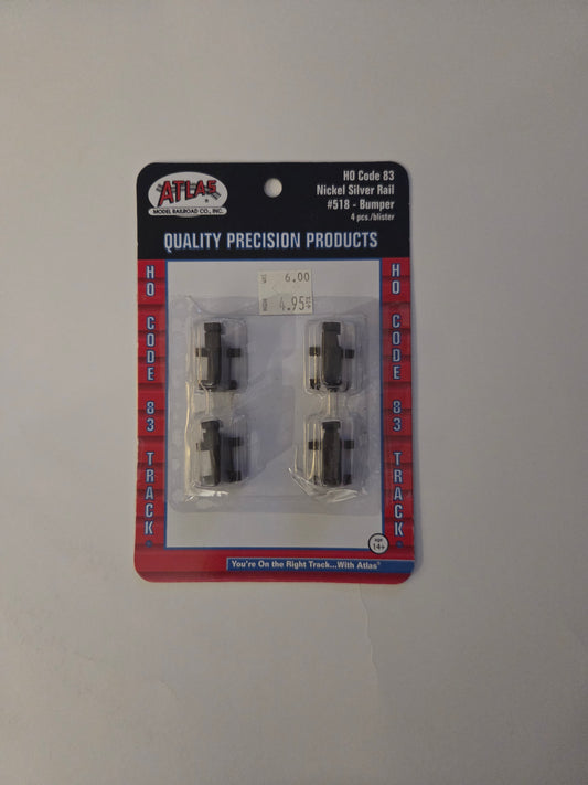 Atlas HO Scale Track Code 83 Bumper (4 pack)