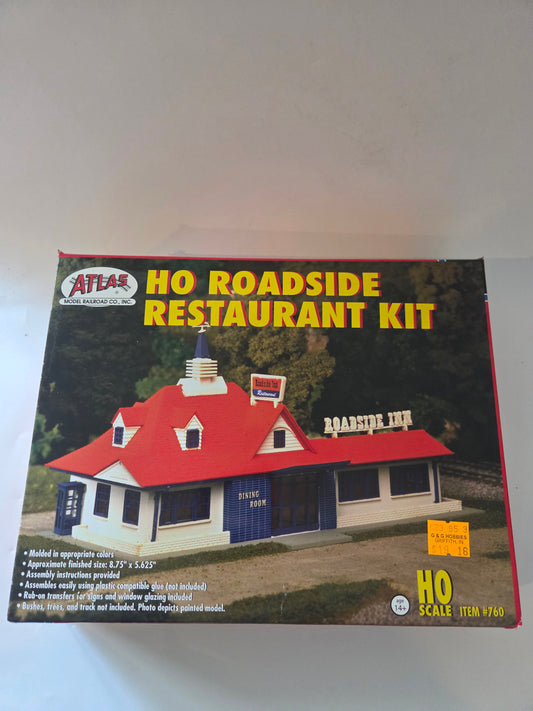 Atlas 760 Building Roadside Restaurant Plastic Kit 5-5/8 x 8-3/4" 14.3 x 21.9cm