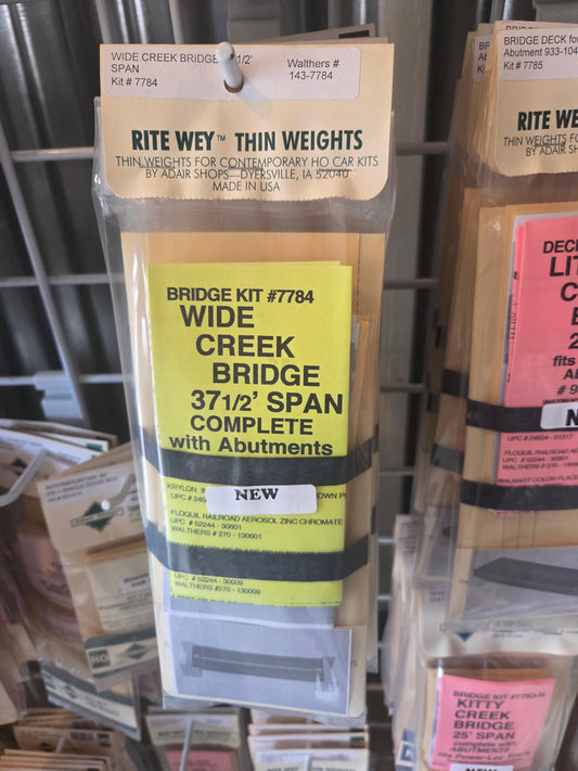 Weight Kit HO for Wide Creek Bridge Span 37 1/2' Span with abutments