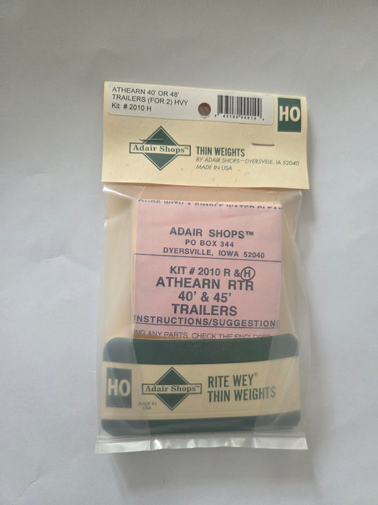 Weight Kit HO for Athearn 40' Or 48' Trailer (2 pack)
