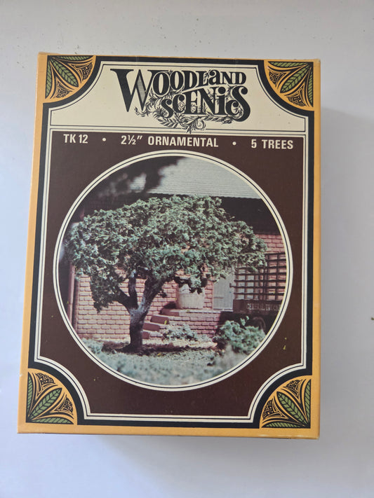 Woodland Scenics HO TK 12 Scenery Vintage 2 1/2" Ornamental Trees (5 Trees)