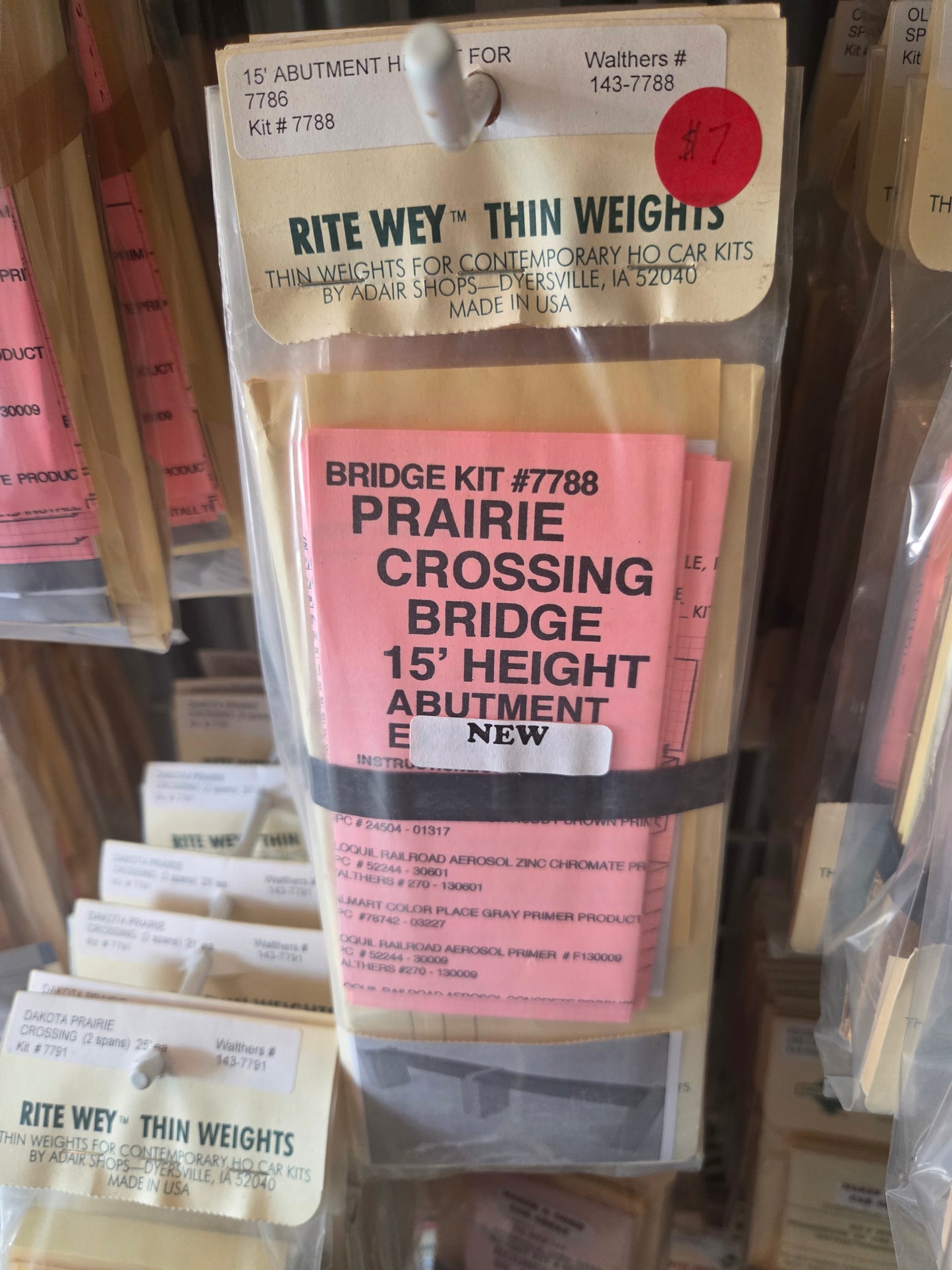 Weight Kit HO for Prairie Crossing Bridge 15 Ft Height Abutment