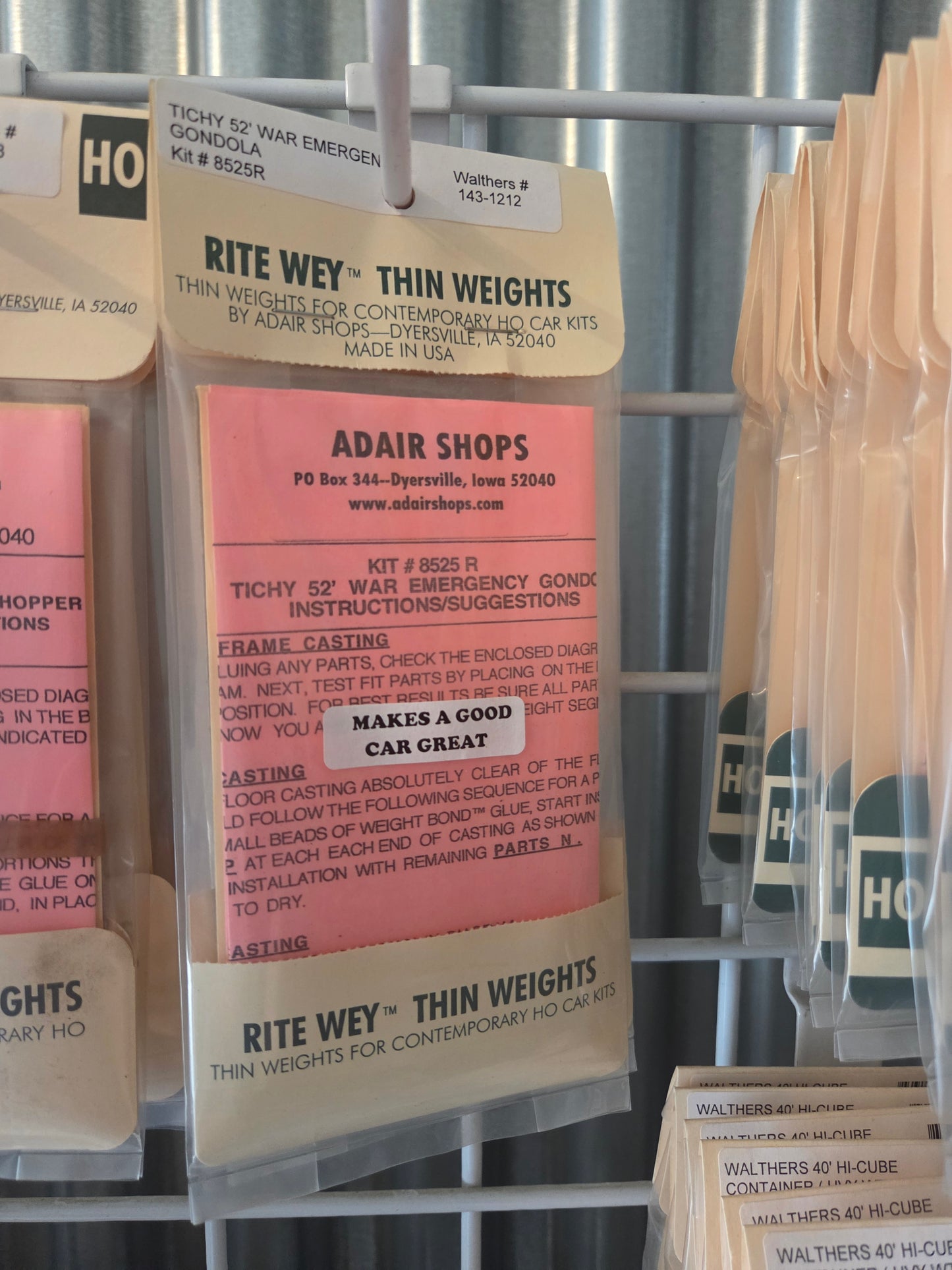 Weight Kit HO for Tichy Train Group 52' War Emergency Gondola