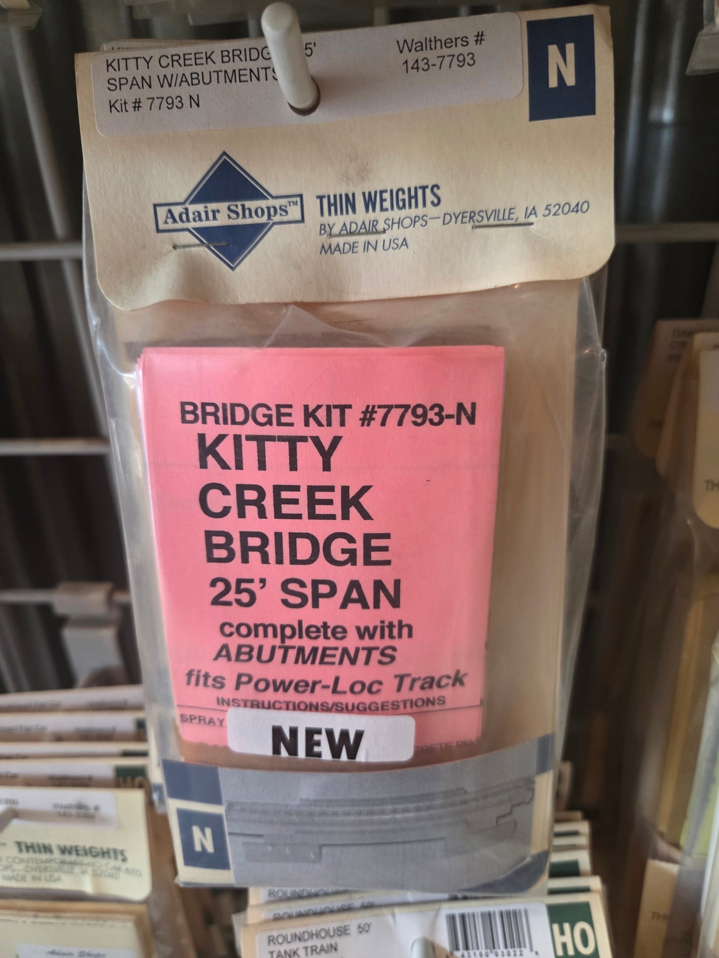 Weight Kit HO for Kitty Creek Bride 25' Span w/ Abutments Fits Powerlock
