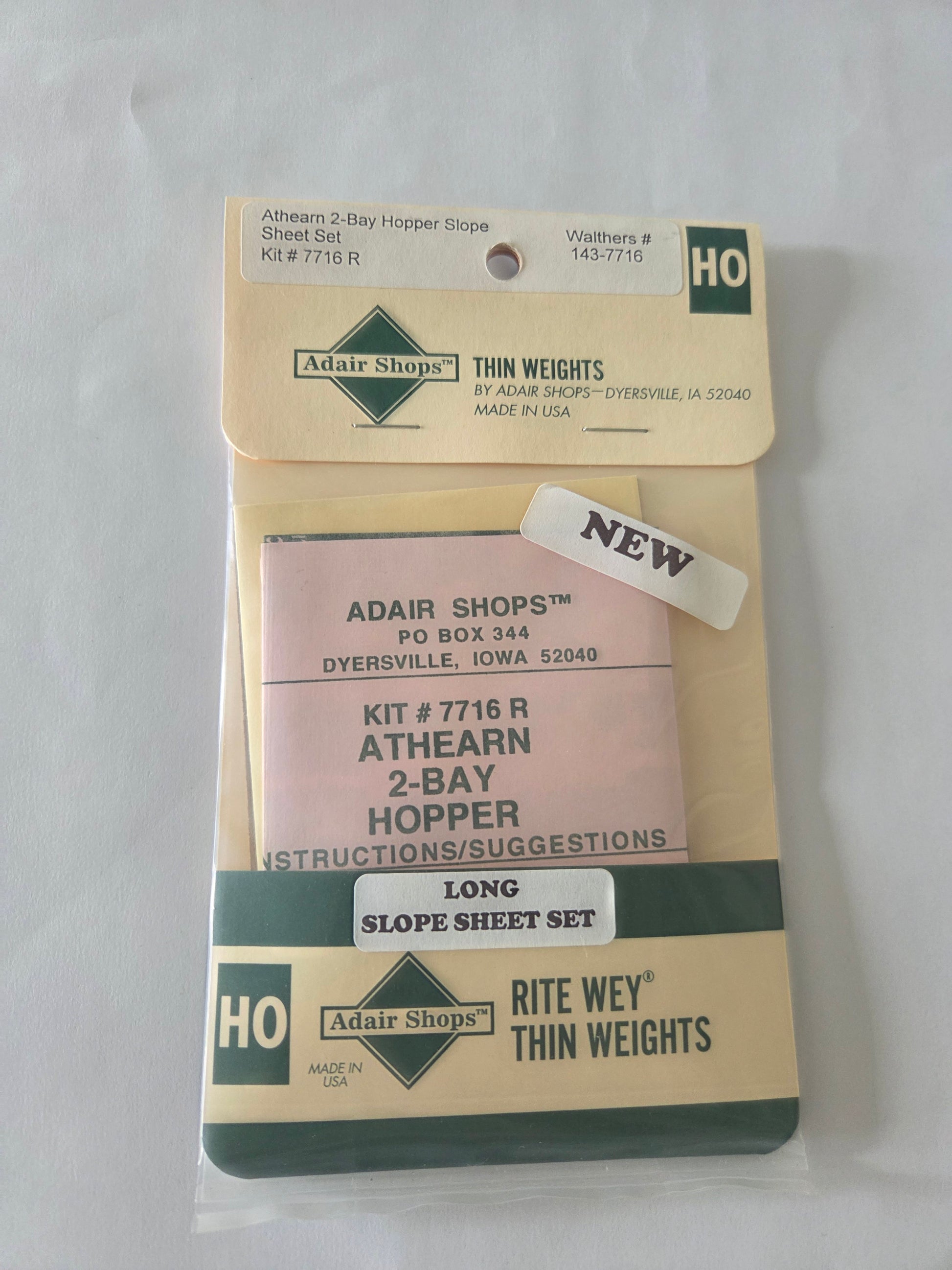 Weight Kit HO Scale for Athearn Slope Sheet Set